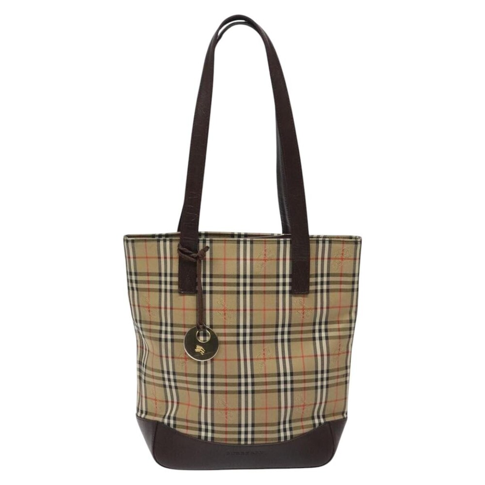 Burberry Nova Check Tote Canvas and Leather